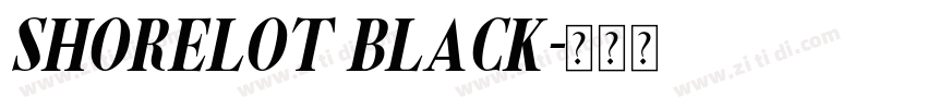 Shorelot Black字体转换 Shorelot Black字体转换